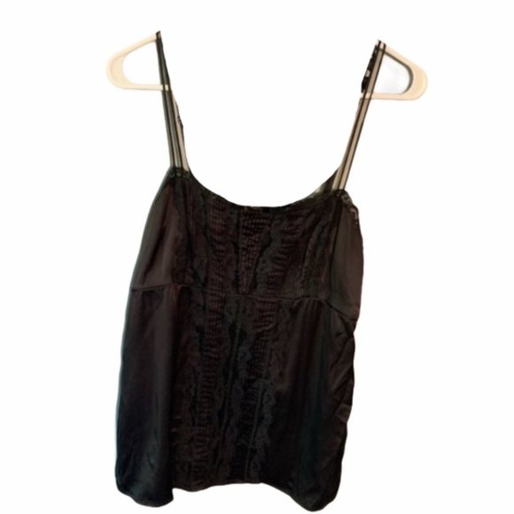 White House Black Market Tops - White House Black Market Silk Camisole Black Lace